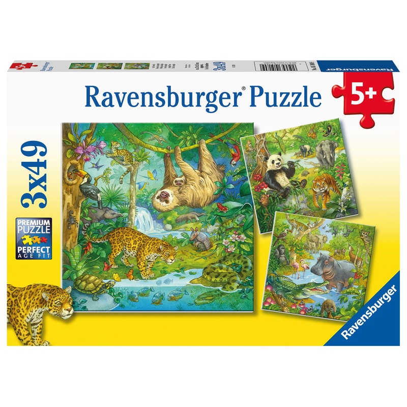 Ravensburger 051809 3 x 49 P Jungle Fun
