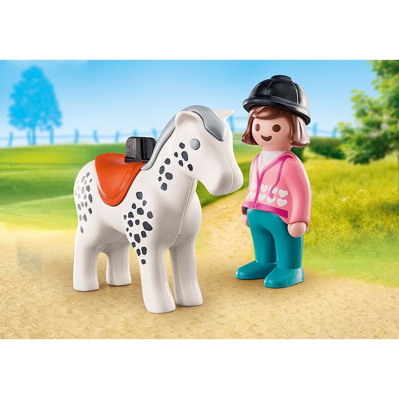 PLAYMOBIL 70404 123 Rider with Horse