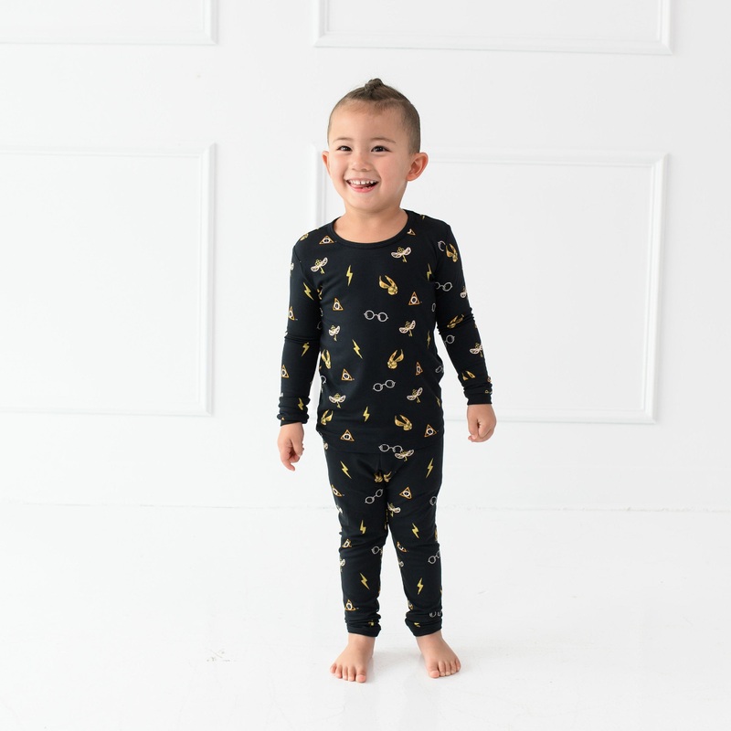 Long Sleeve Pajamas in Midnight Icon