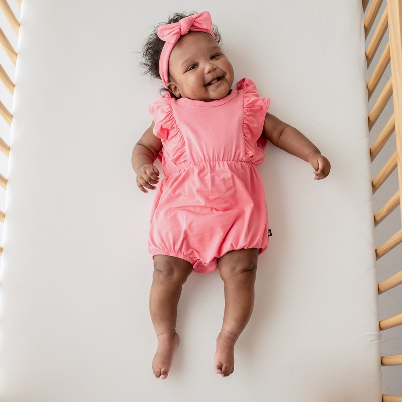 Bubble Romper in Guava