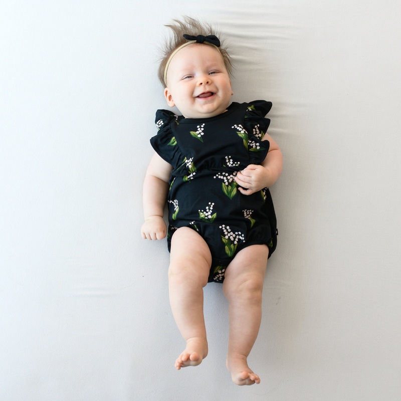 Bubble Romper in Midnight Lily