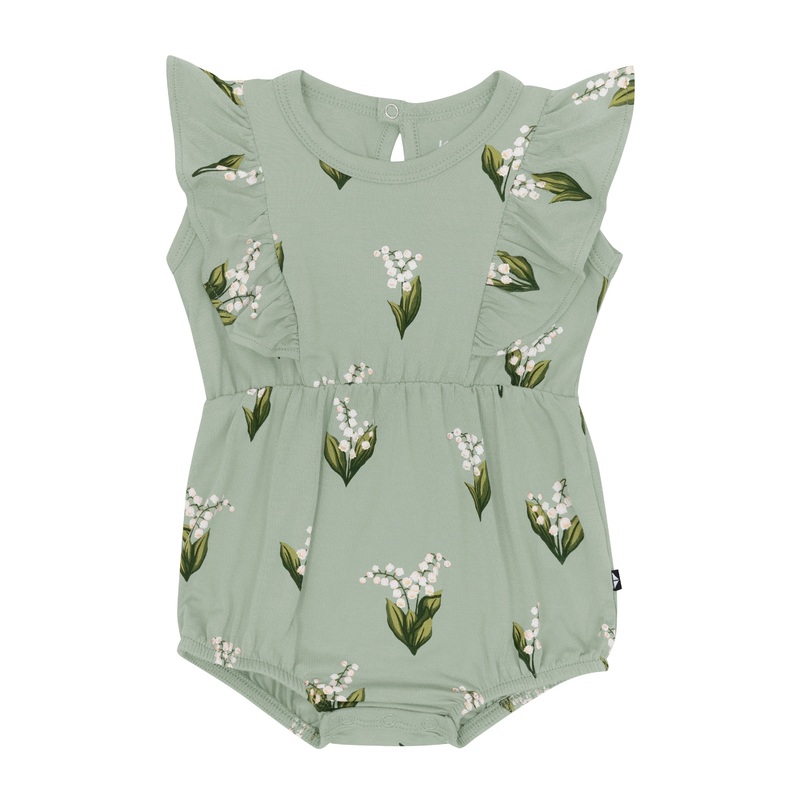Bubble Romper in Thyme Lily