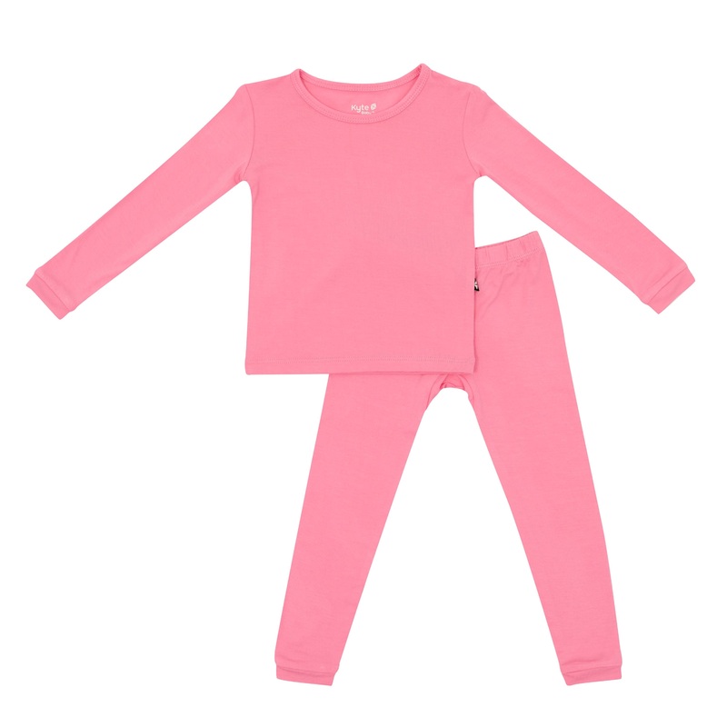 Long Sleeve Pajamas in Guava