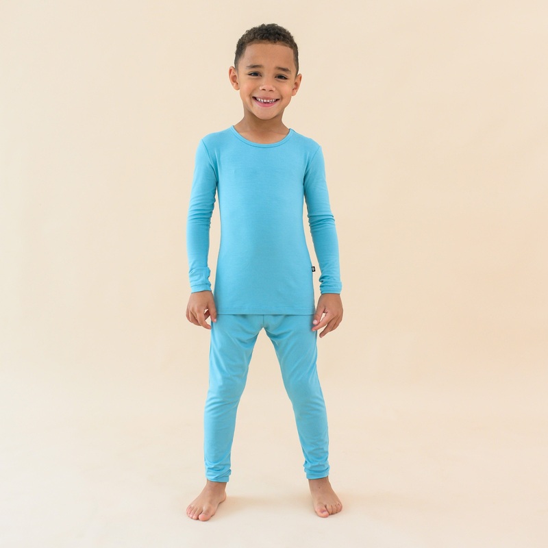 Long Sleeve Pajamas in Makai