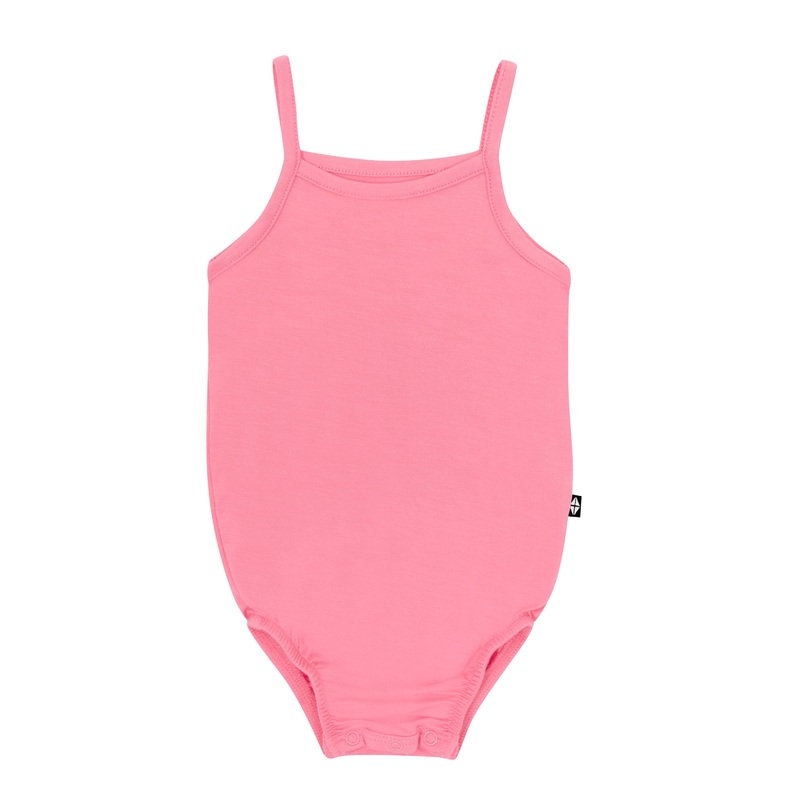 Spaghetti Strap Leotard in Guava