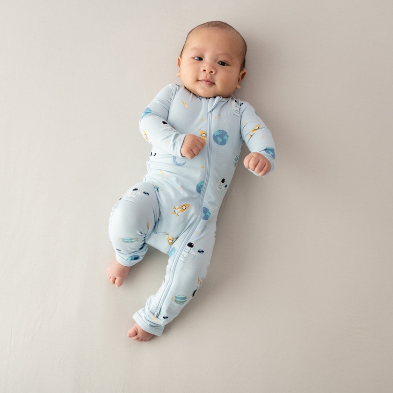 Zippered Romper in Ice Space