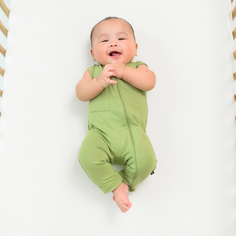 Zippered Sleeveless Romper in Honu