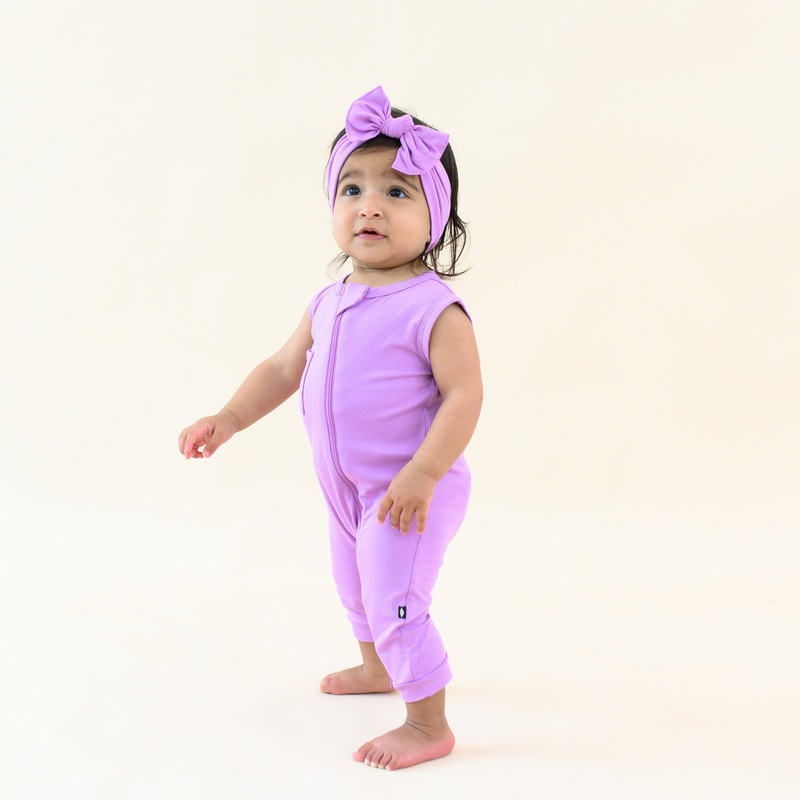 Zippered Sleeveless Romper in Poi