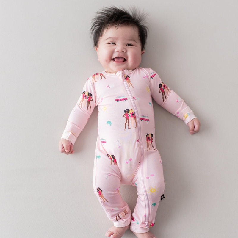 Zippered Romper in Barbie Beach