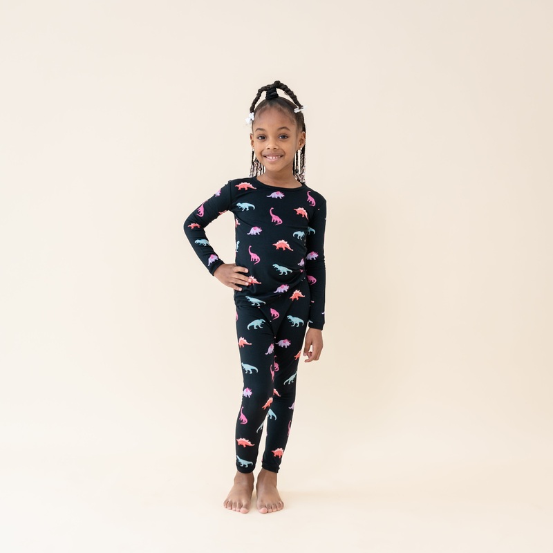 Long Sleeve Pajamas in Midnight Roar