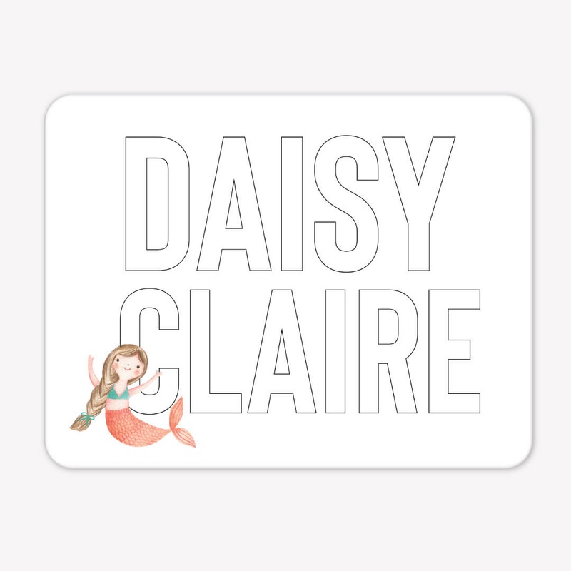 Kids Personalized Whiteboard | Mermaid Friends