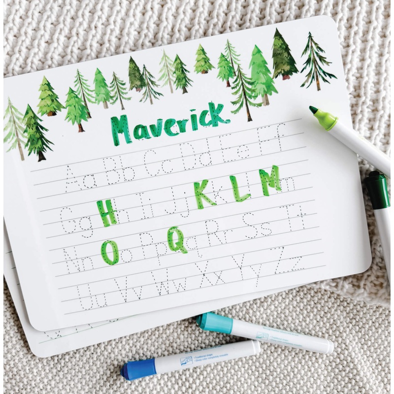 Kids Personalized Whiteboard | Woodland Alphabet