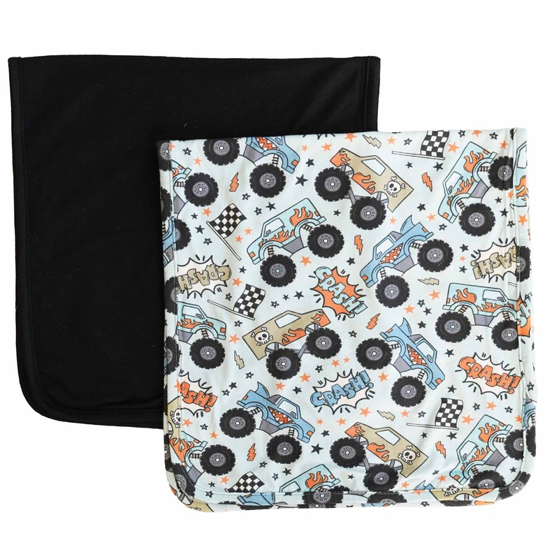 Big Wheelin’ 2pc Burp Cloth Set