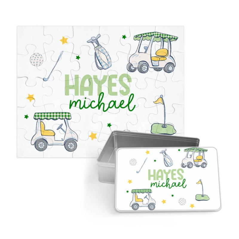 Kids Personalized 30 Piece Puzzle | Country Club Cuties Blue