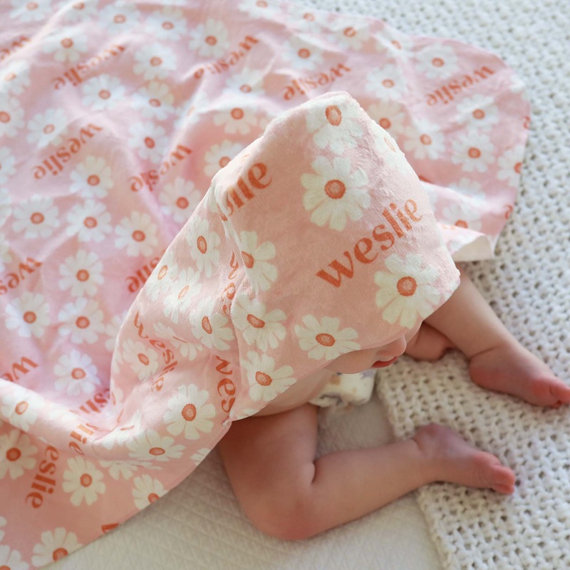 Personalized Hooded Towel | Peach Dream