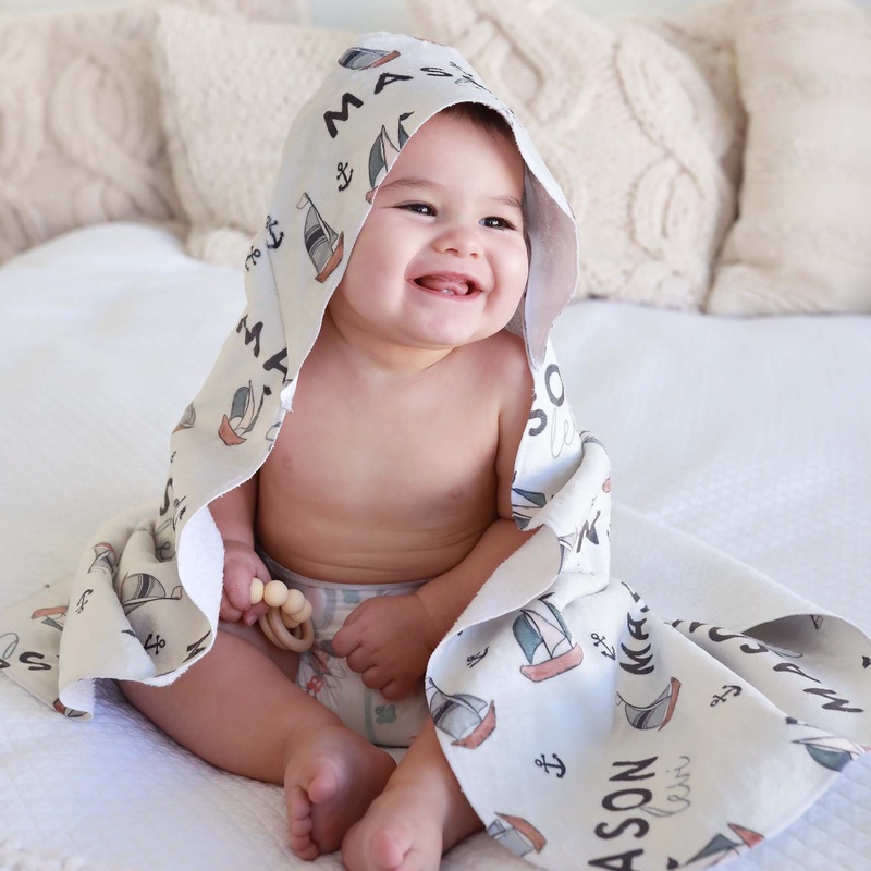 Personalized Hooded Towel | Set Sail