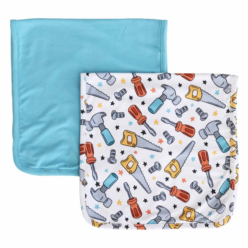 Hammer Time 2pc Burp Cloth Set