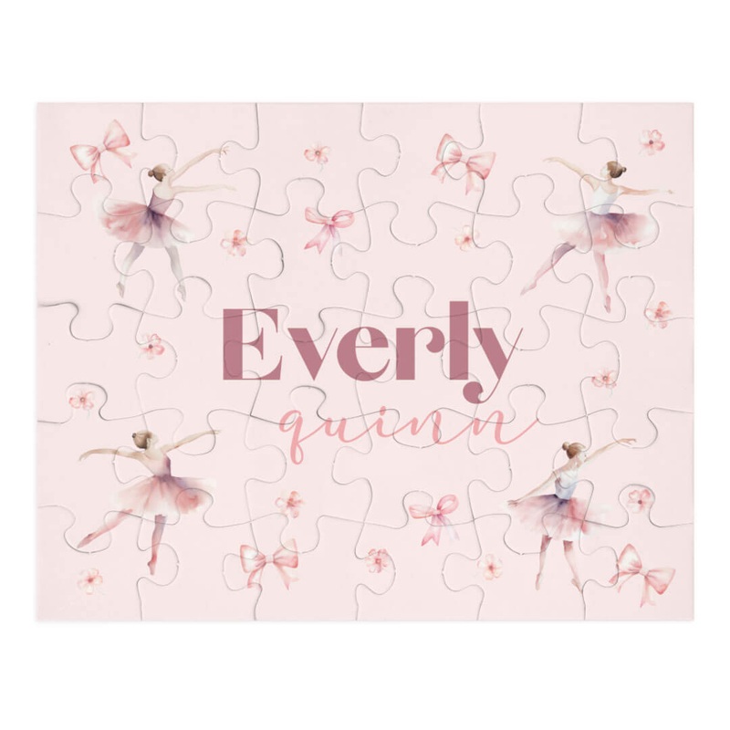 Kids Personalized 30 Piece Puzzle | Ballet & Bows