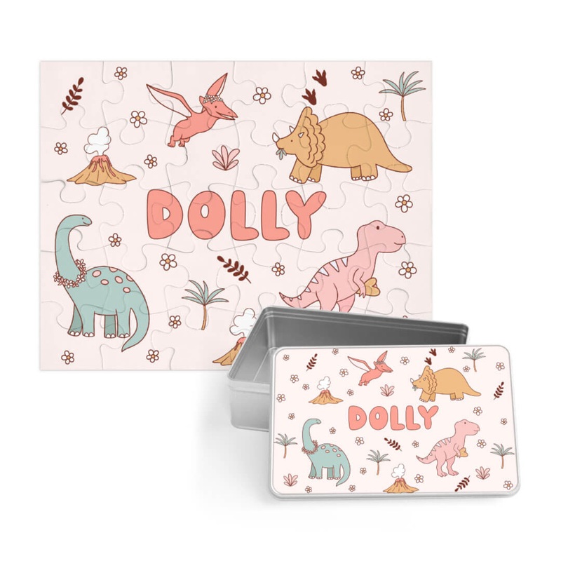 Kids Personalized 30 Piece Puzzle | Dolly’s Dinos