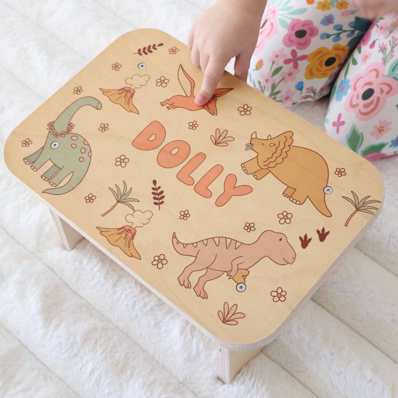 Kids Personalized Step Stool | Dolly’s Dinos