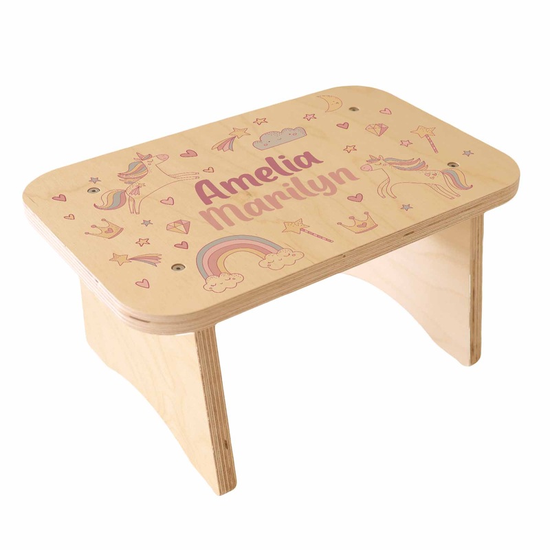 Kids Personalized Step Stool | Unicorn Dreams