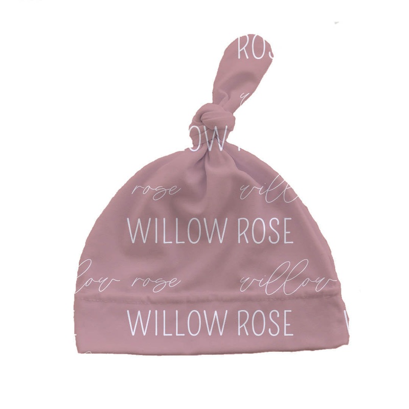 Mauve Personalized Knotted Hat