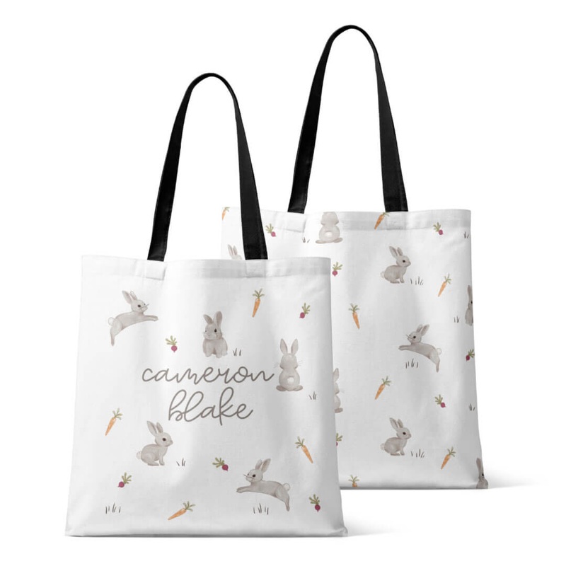Personalized Tote Bags | Hop Little Bunnies