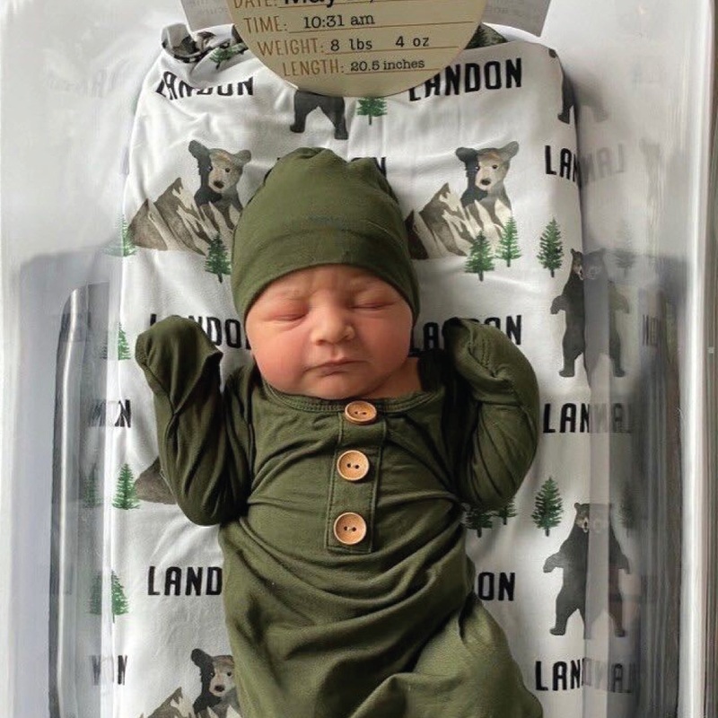 Brody’s Personalized Baby Name Swaddle Blanket
