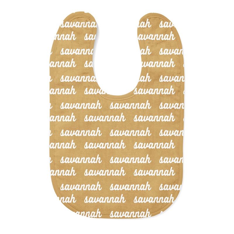 Personalized Baby Name Bib | Harvest Gold