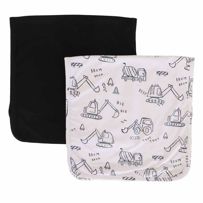 Doodle Dozers 2pc Burp Cloth Set
