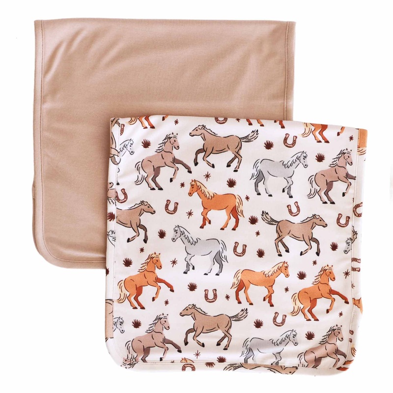 P’s Ponies 2pc Burp Cloth Set