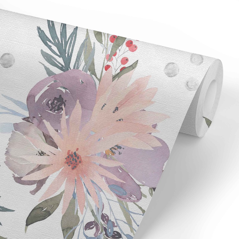 Rowan’s Dusty Purple Floral Removable Wallpaper
