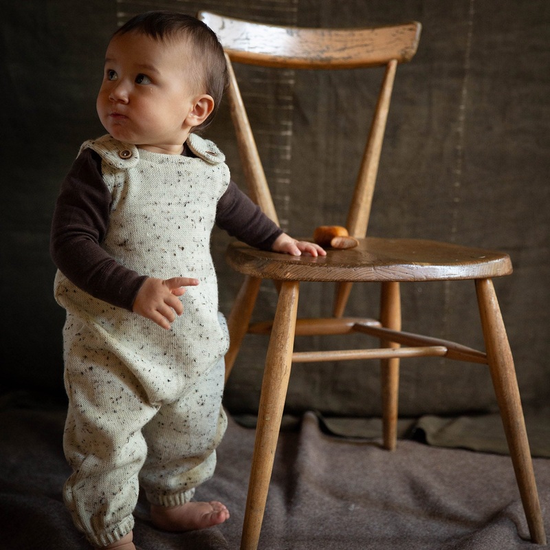 Cuckoo Baby Romper – Merino Wool Speckle – Quail