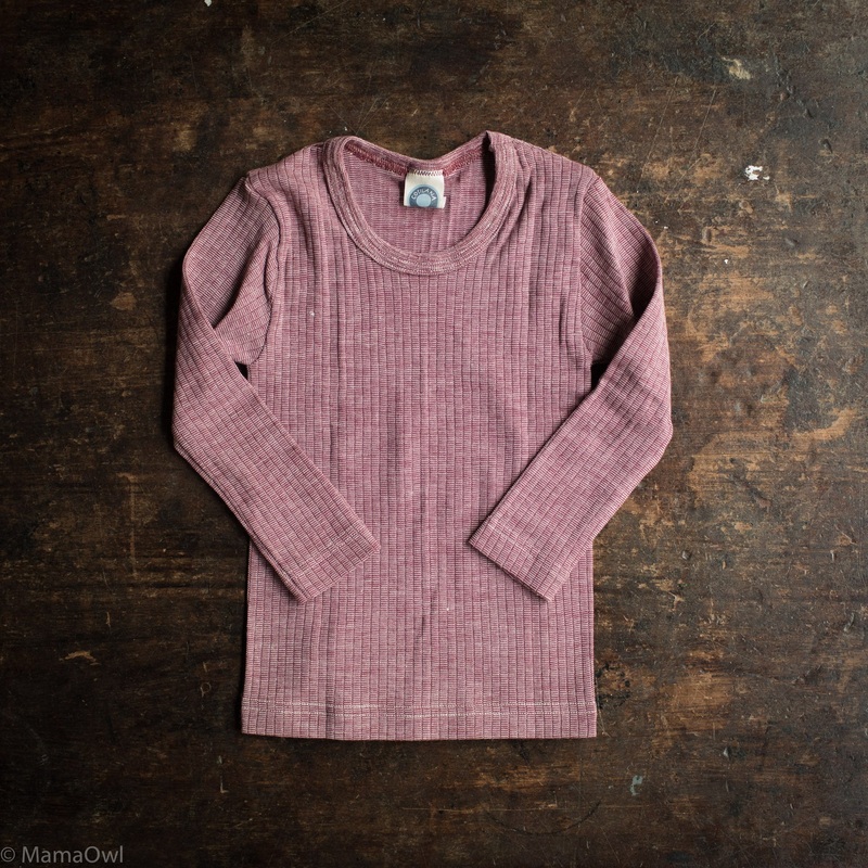 Merino Wool/Cotton/Silk LS Top – Plum
