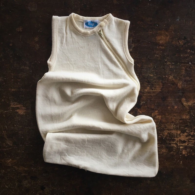 Merino Wool/Silk Sleeveless Terry Sleeping Bag – Natural