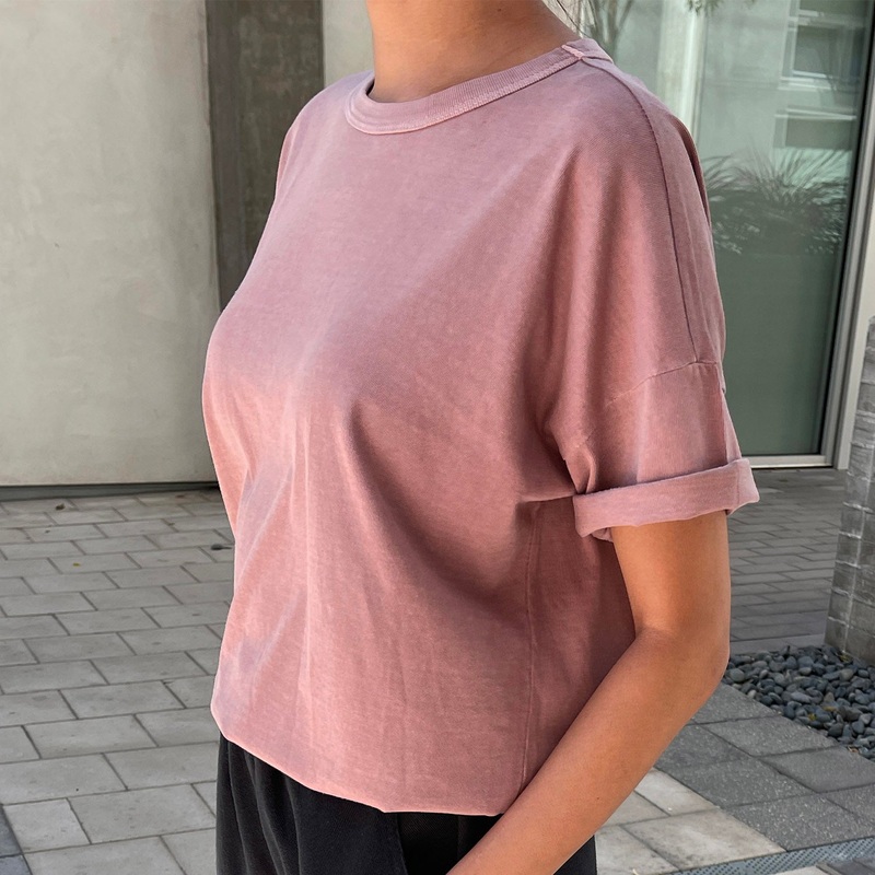 Women’s Cotton Her Tee – Dried Rose