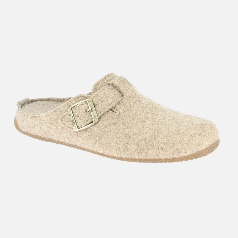 Adults Felted Wool Slipper – Natural