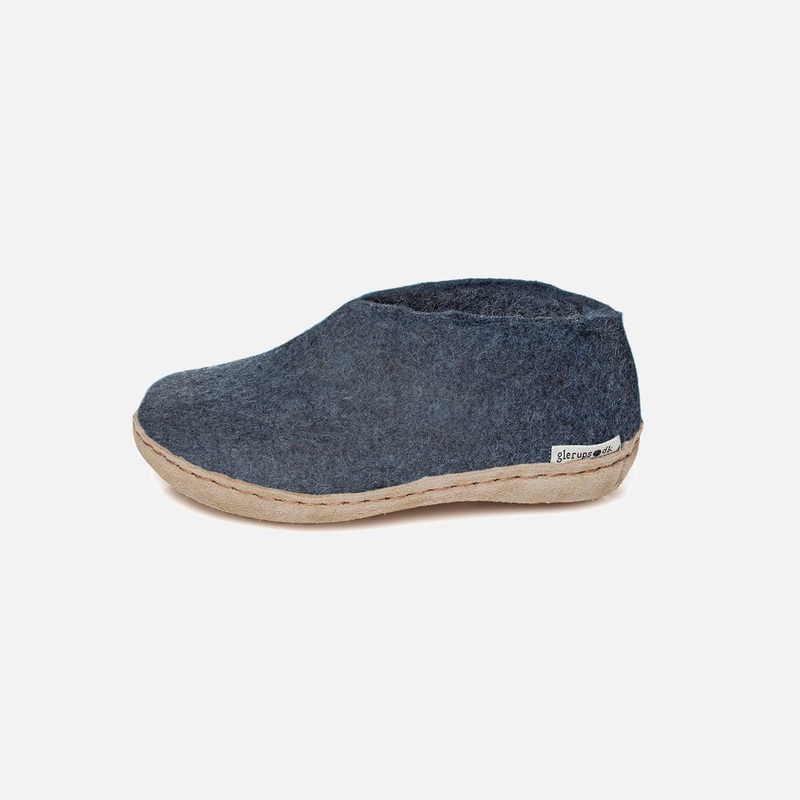 Felted Wool Slipper Shoe – Denim
