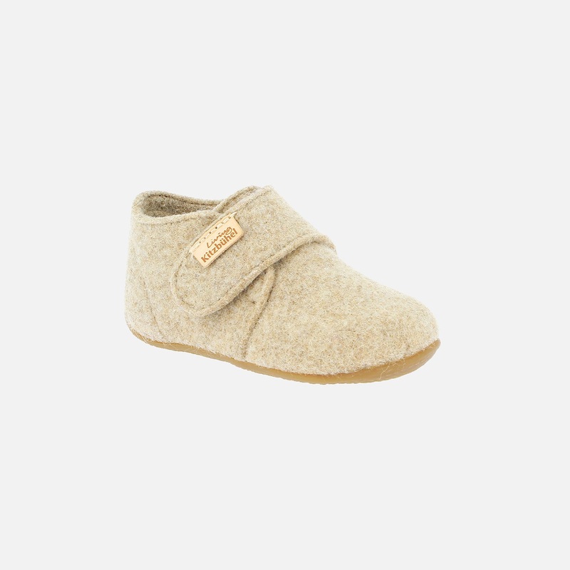 Felted Wool Slipper Shoe – Natural
