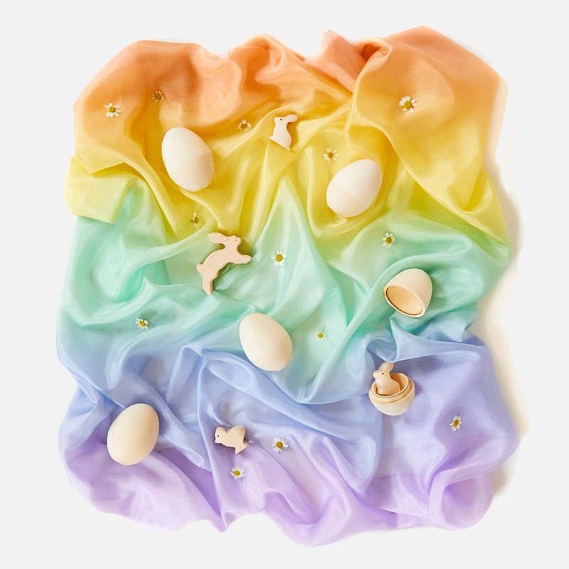 Large Enchanted Play Silk – Soft Rainbow