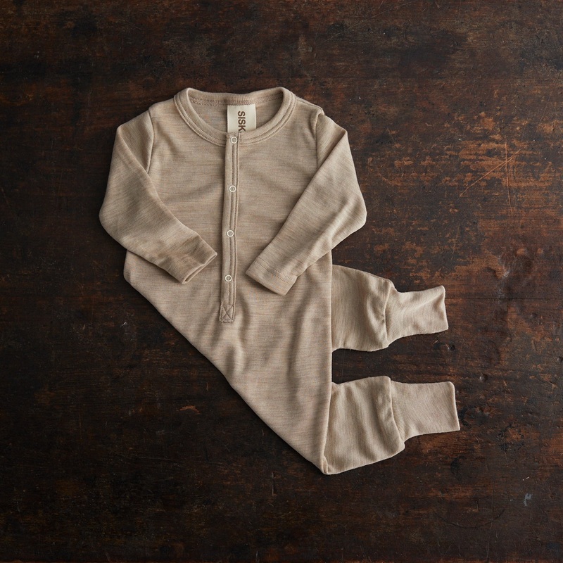 Serin Baby & Kids Pyjamas – Merino Wool & Silk – Sandstorm
