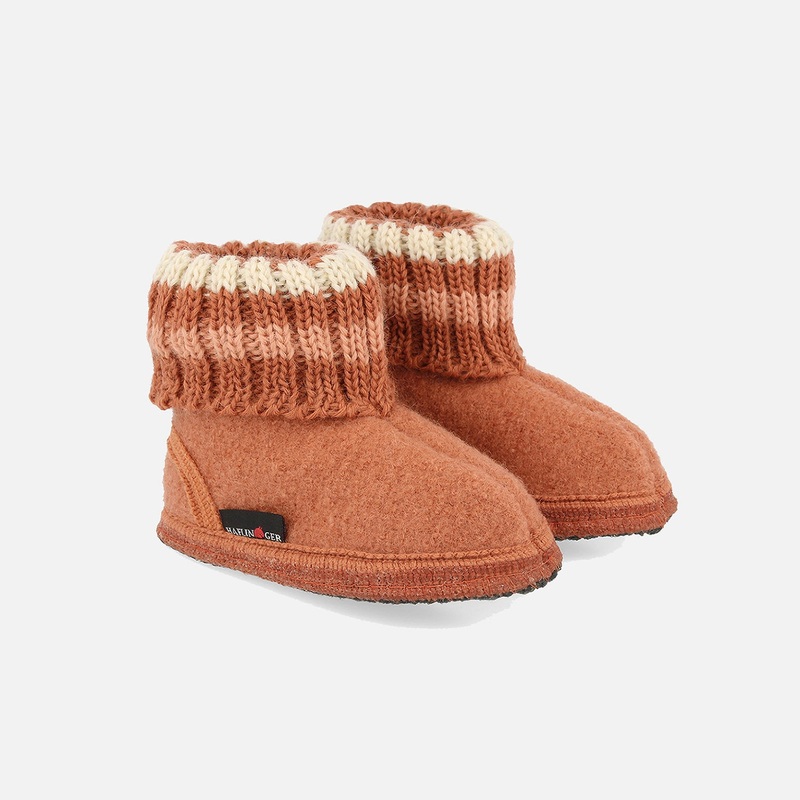 Toddlers Boiled Wool Paul Slipper Boot – Cinnamon
