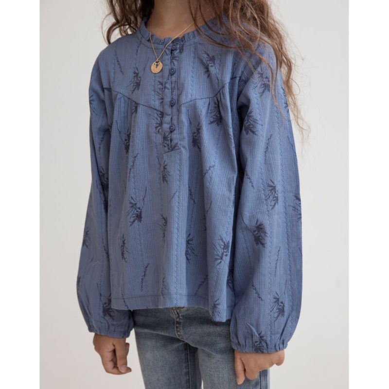 Woven Shirt With Gathers And Buttons A17