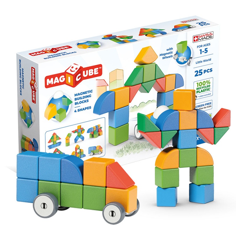 Geomag 204 Magicube 4 Shapes Recycled Little World 25  pcs
