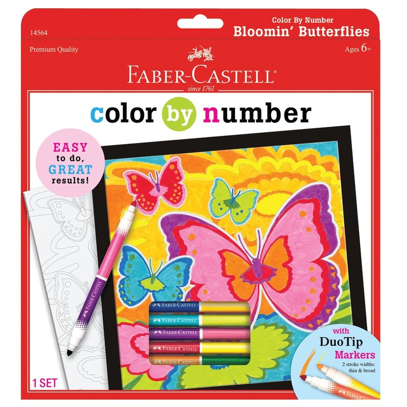 Creativity for Kids Color by Number Bloomin Butterflies
