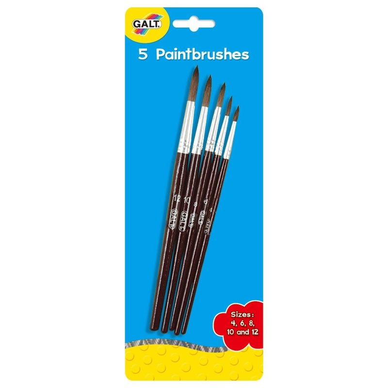 Galt 5 Paintbrushes (Soft Bristle)