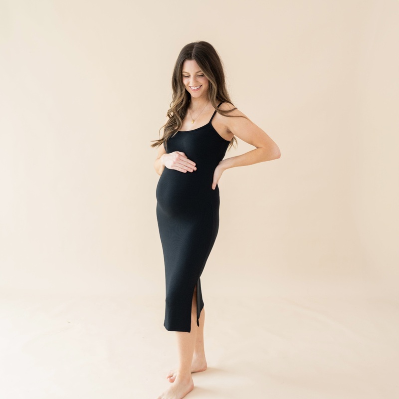 Women’s Ribbed Cami Dress in Midnight
