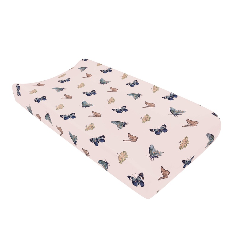 Change Pad Cover in Blush Butterfly