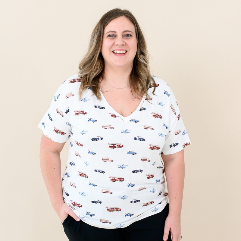 Women’s Relaxed Fit V-Neck in First Responder