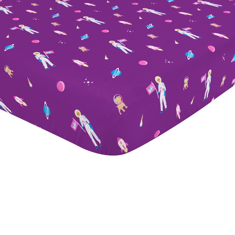 Crib Sheet in Barbie Astronaut